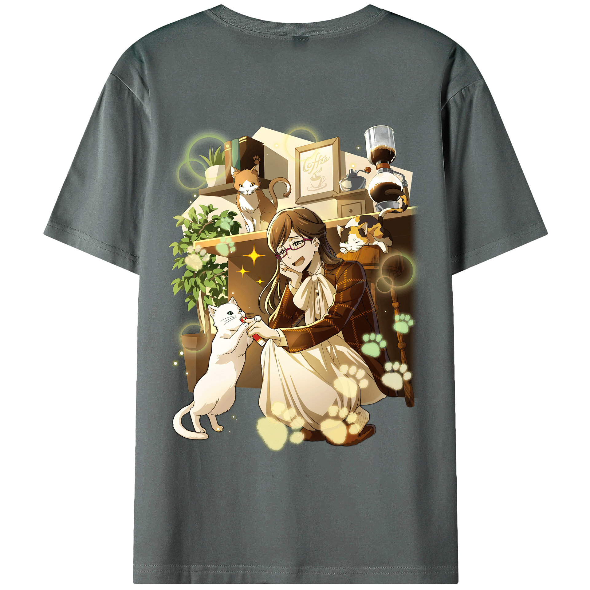 文豪ストレイドッグス Bungo Stray Dogs 綿100％ メンズ半袖Tシャツ（バックプリント） 通気性